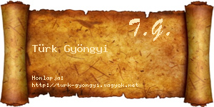 Türk Gyöngyi névjegykártya