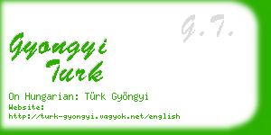 gyongyi turk business card